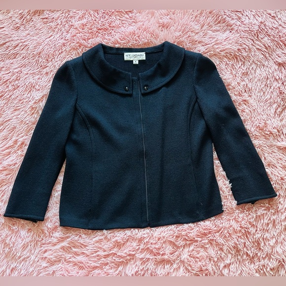 St. John Jackets & Blazers - St John Collection Black Zippered Jacket